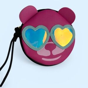 Betsy Johnson luv Betsy Pink Bear Kids Purse with Heart Sunglasses